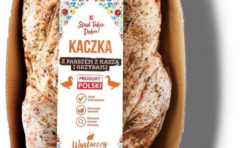 Gotowa do upieczenia kaczka z farszem z kaszą i grzybami w ofercie Kaufland