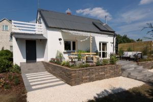 Polbruk_Murek Albero_taras, nierówny teren 9 zastosowań murka z elementów betonowych