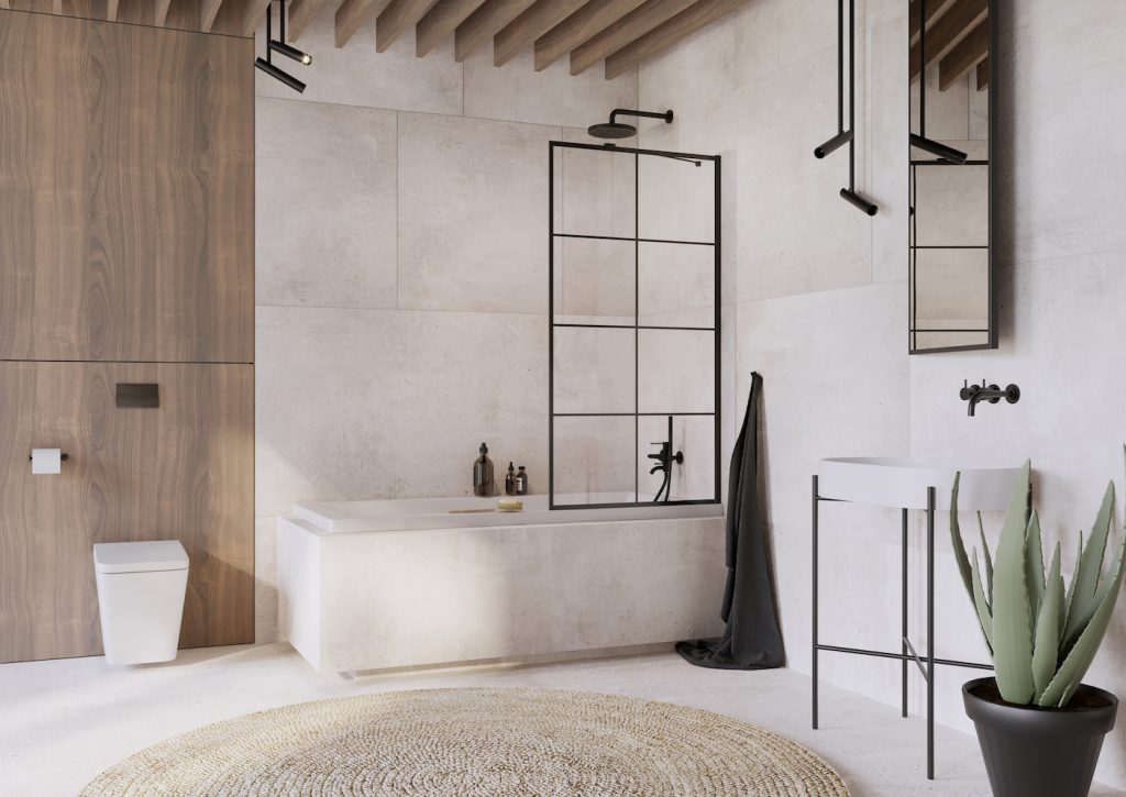 2 Radaway_parawan_nawannowy_model_Idea_Black_PNJ_II_Factory